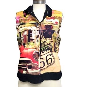 Impulse California Black Charcoal Fleece Vest Size S